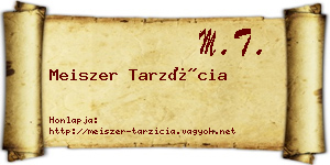 Meiszer Tarzícia névjegykártya